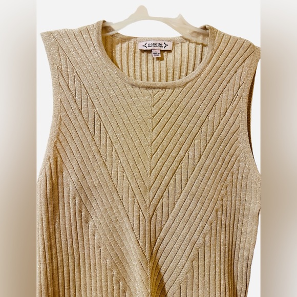 NWT Nanette Lepore two Piece Champagne Gold Skirt Set - L - Picture 3 of 7